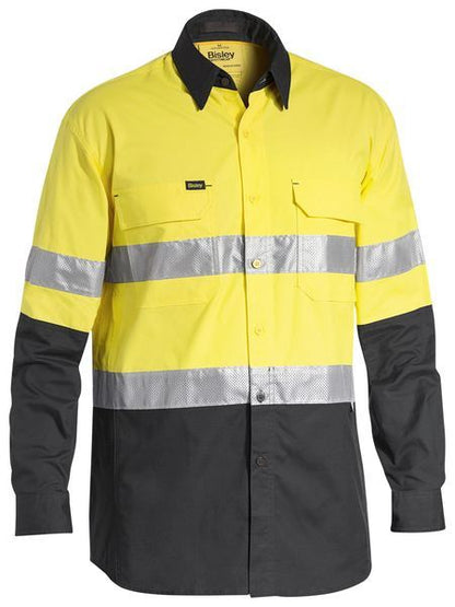 Kemeja Ripstop Hi Vis Ringan yang Ditempel