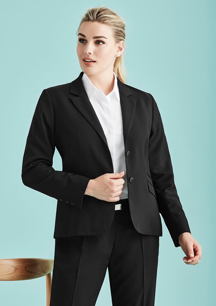 Cool Stretch Womens Two Button Mid Length Jacket