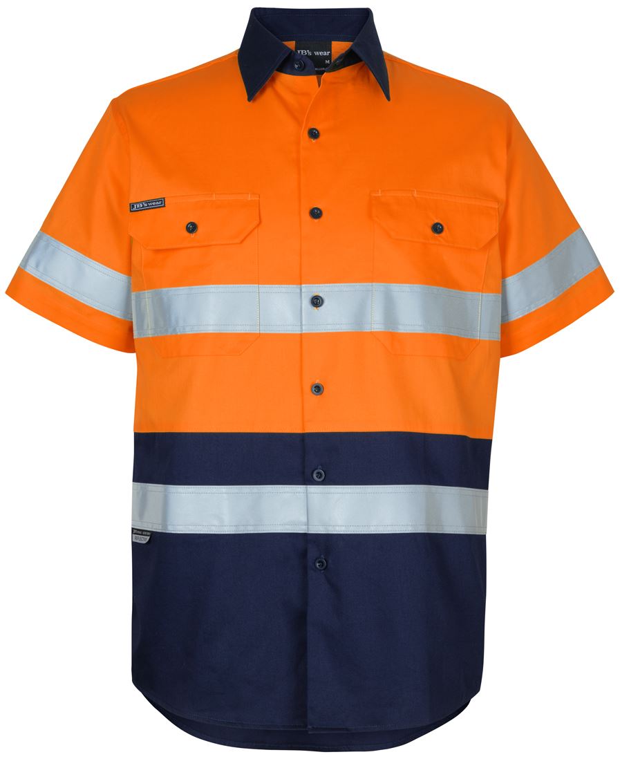 JB's Hi Vis (D+N) S/S 150g Work Shirt