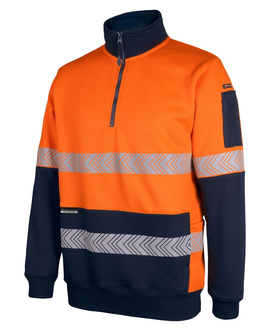 JB's HV 330G 1/2 ZIP SEGMENTED TAPE FLEECE
