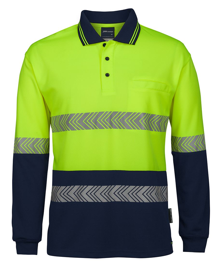 JB's HV L/S SEGMENTED TAPE POLO