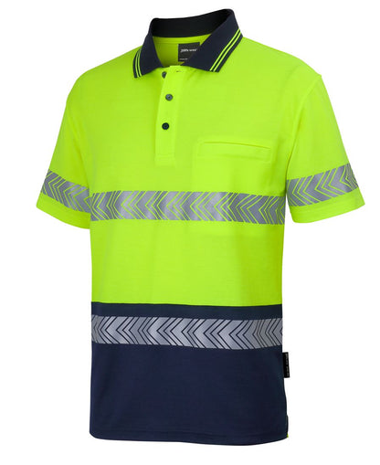 JB's HV S/S D+N C/BACK SEGMENTED TAPE POLO