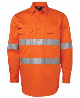 HI VIS L/S (D+N) 190G CLOSE FRONT SHIRT