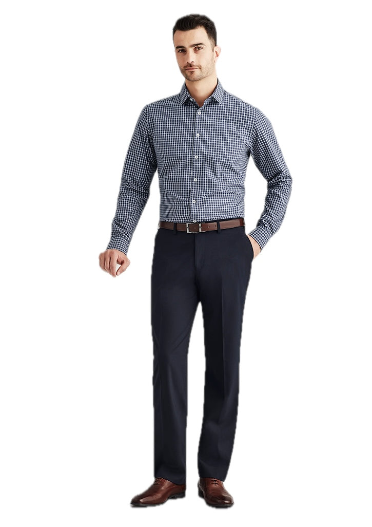 Comfort Wool Stretch Mens Flat Front Pant