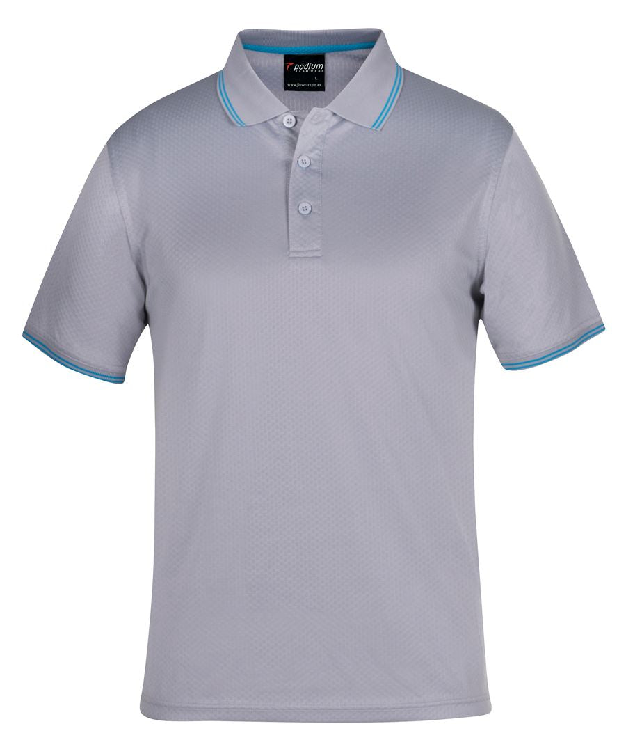 PODIUM JACQUARD CONTRAST POLO