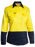 Bisley Women's Hi Vis Drill Shirt - Long Sleeve