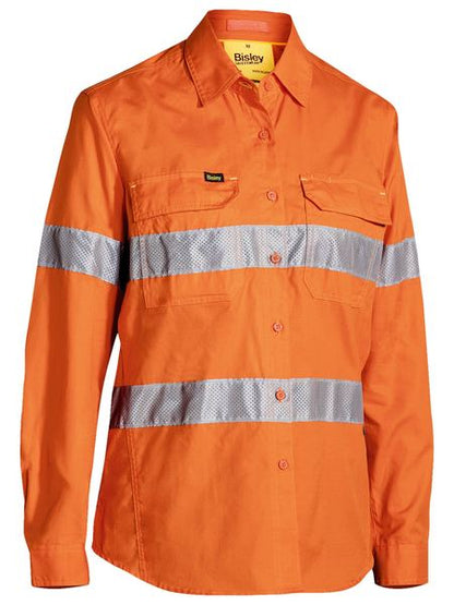Bisley Womens 3m Taped Hi Vis X Airflow Ripstop Shirt