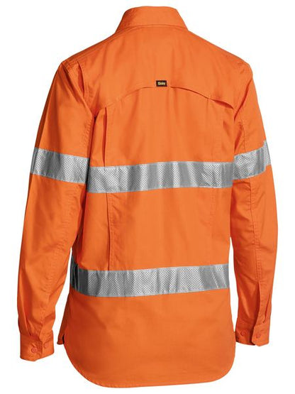 Bisley Womens 3m Taped Hi Vis X Airflow Ripstop Shirt