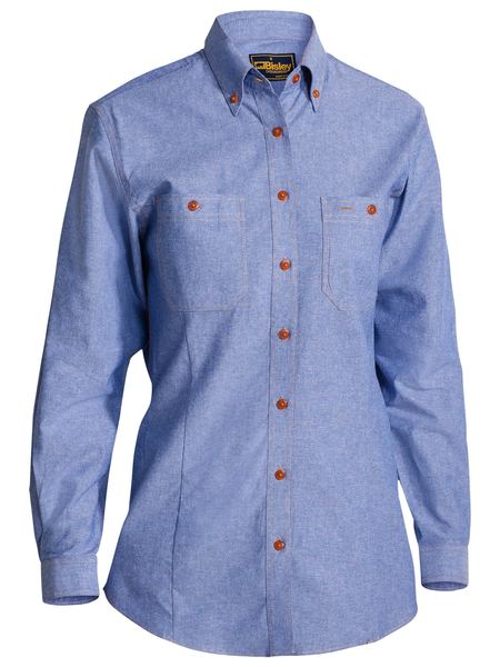 Bisley Women's Chambray Shirt - Long Sleeve