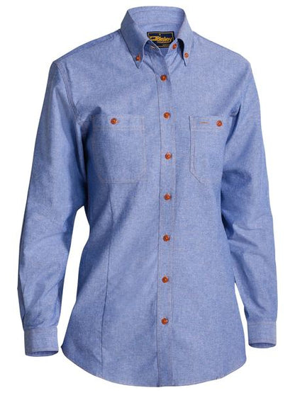 Bisley Women's Chambray Shirt - Long Sleeve