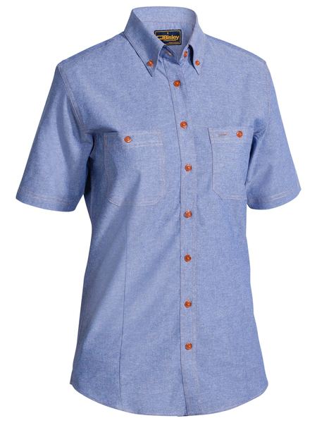 Bisley Women's Chambray Shirt - Short Sleeve
