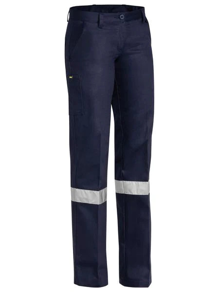 Bisley Ladies Drill Pant 3m Reflective Tape