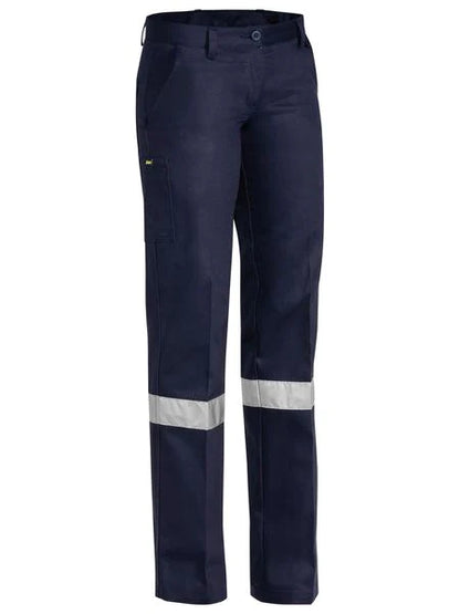 Bisley Ladies Drill Pant 3m Reflective Tape