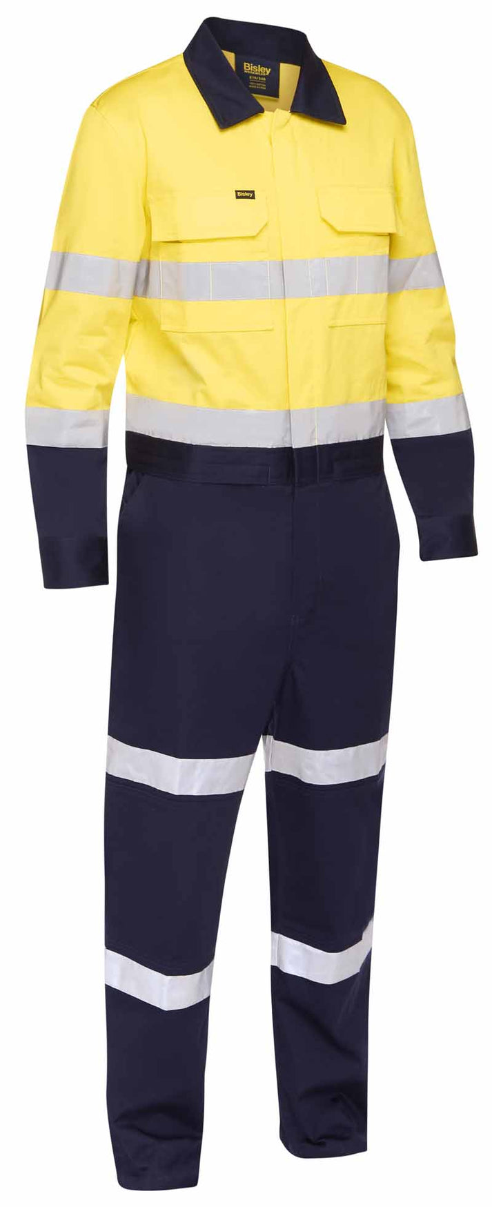 Macacão de trabalho Hi Vis gravado com abertura com zíper na cintura 