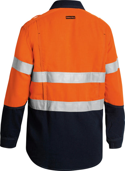 Tencate Tecasafe Plus 580 Taped Two Tone Hi Vis Leve Camisa Ventilada FR 