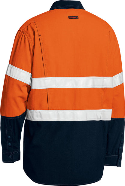 Tencate Tecasafe Plus 480 Taped Two Tone Hi Vis Leve Camisa Ventilada FR 