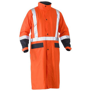 Taped Hi Vis Long Rain Coat