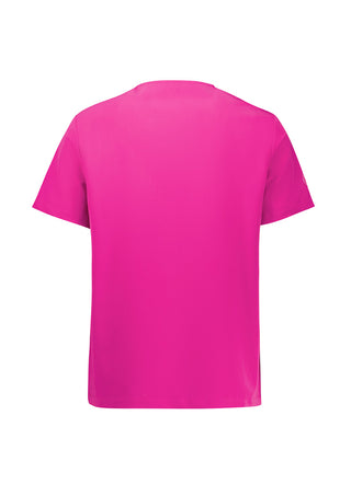 Womens Pink V-Neck Scrub Top
