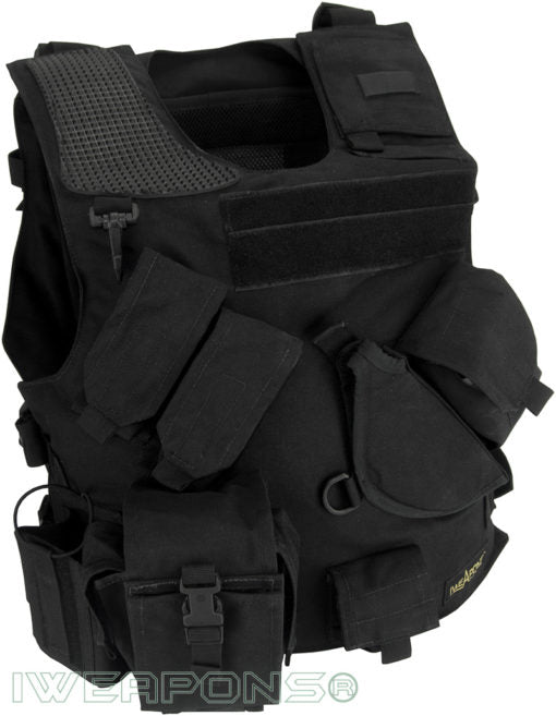 IWEAPONS® Combat Bulletproof Vest IIIA / 3A – Holster Model – Black – Right Hand