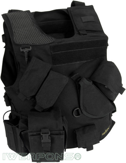 IWEAPONS® Combat Bulletproof Vest IIIA / 3A – Holster Model – Black – Right Hand