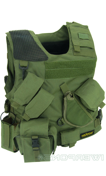 IWEAPONS® Combat Bulletproof Vest IIIA / 3A – Holster Model – Green