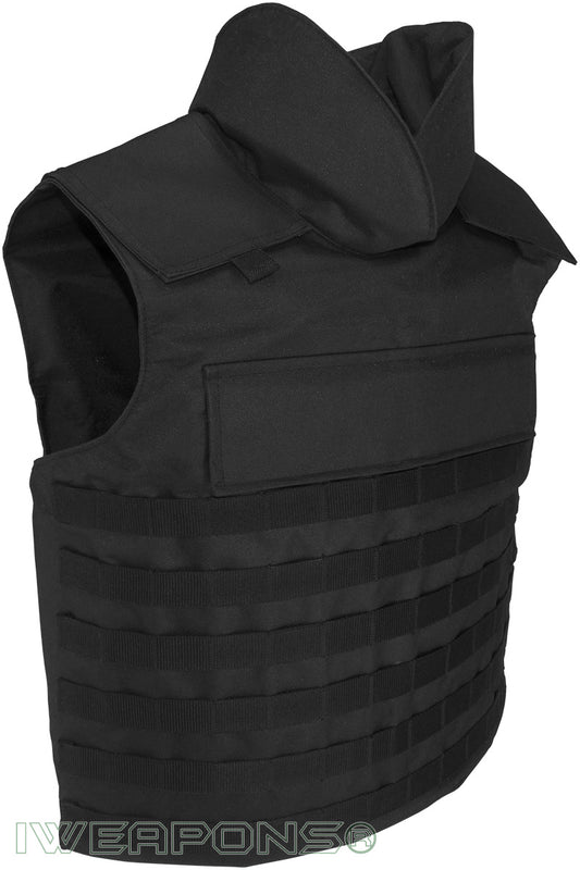 Rompi Anti Peluru MOLLE IWEAPONS® dengan Pelindung Leher dan Kantong Pelat Pelindung Tubuh