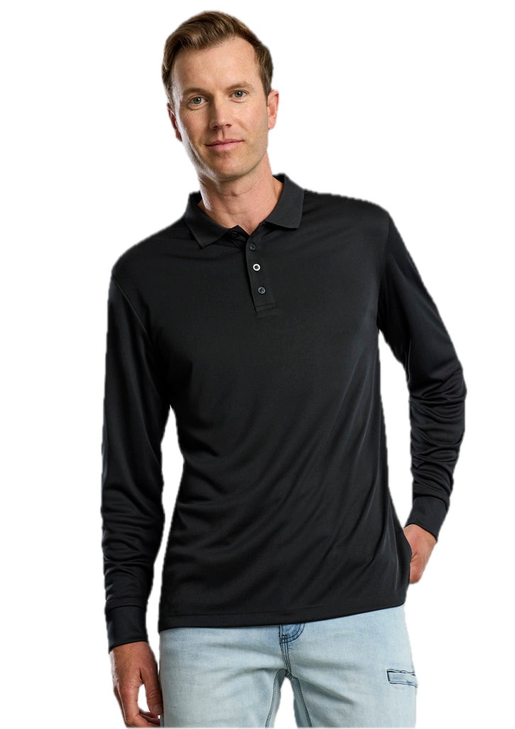 Mens Action Long Sleeve Polo