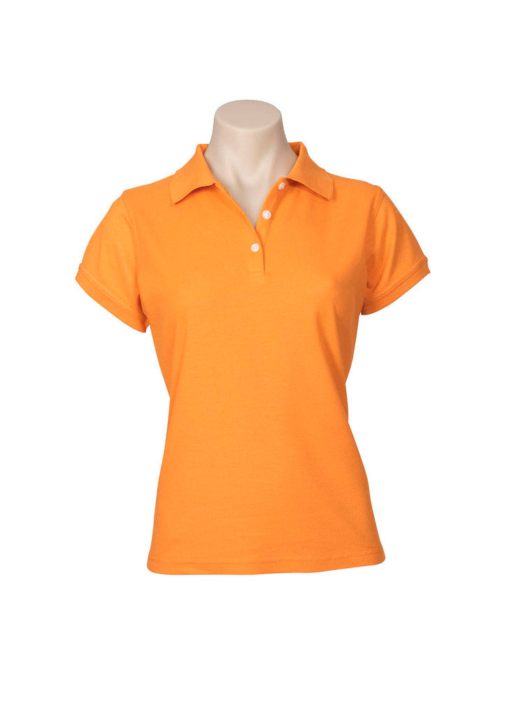 Polo feminino neon de manga curta