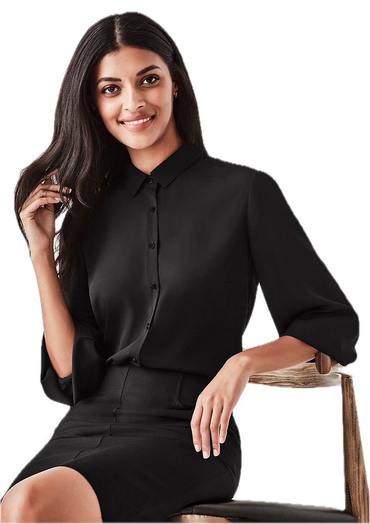 Lucy Womens 3/4 Sleeve Blouse