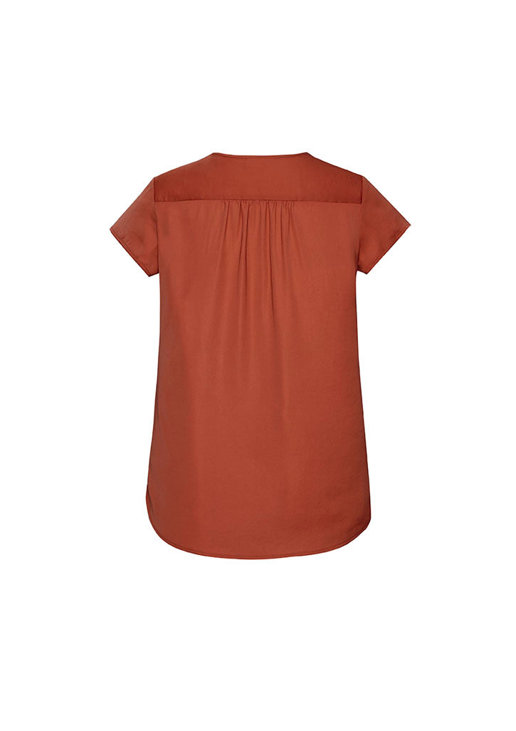 Ladies Kayla V-Neck Pleat Blouse