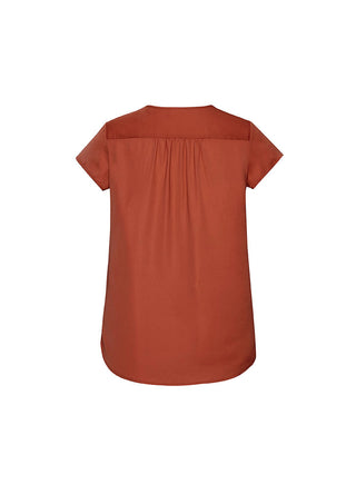 Ladies Kayla V-Neck Pleat Blouse