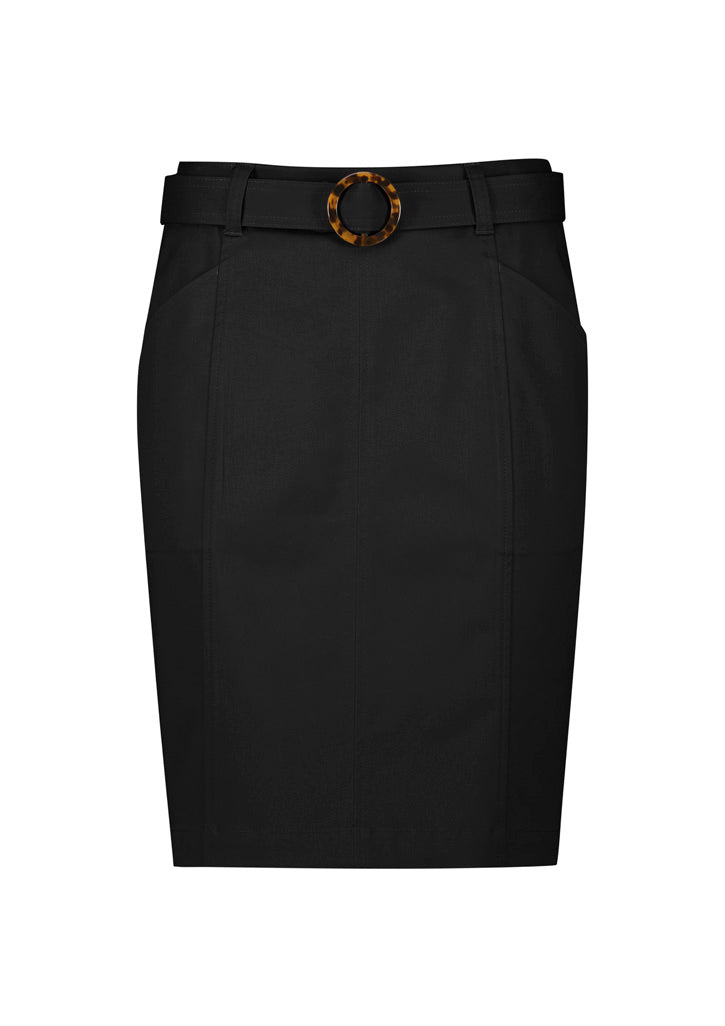 Saia Chino Feminina Cintura Média Stretch