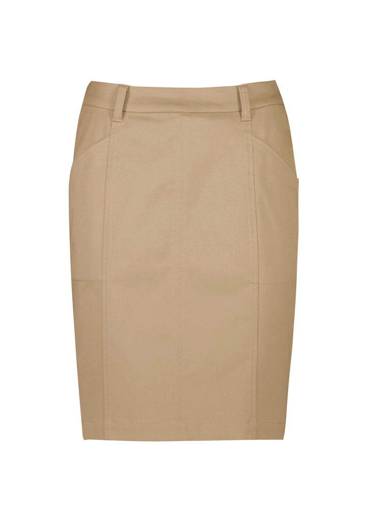 Saia Chino Feminina Cintura Média Stretch