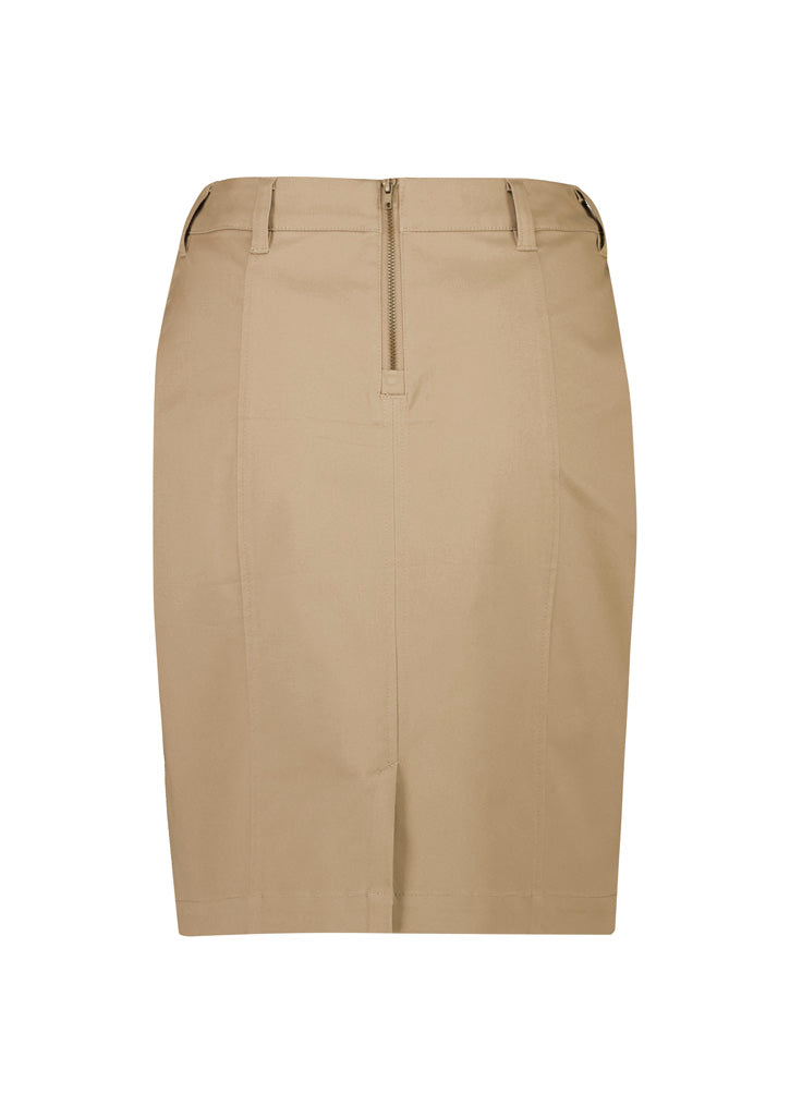 Saia Chino Feminina Cintura Média Stretch