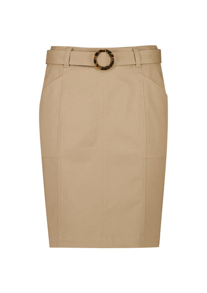 Saia Chino Feminina Cintura Média Stretch