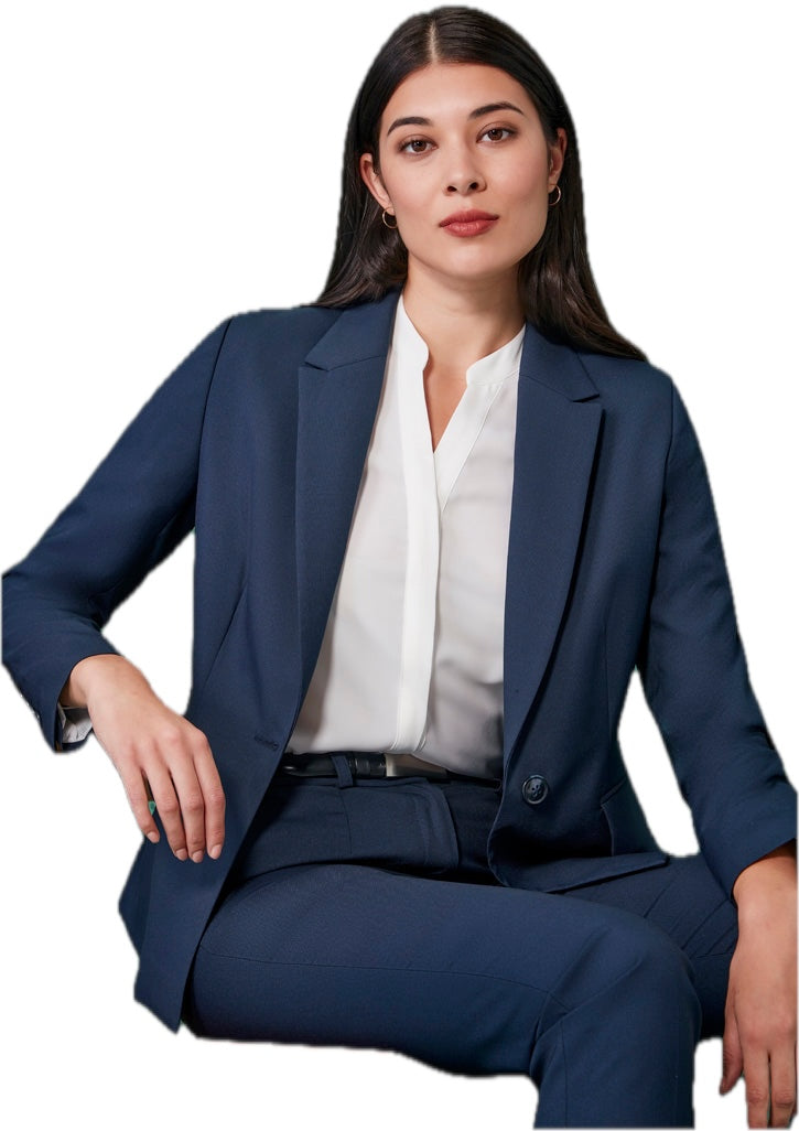 Womens Renew Single Button Mid Length Jacket