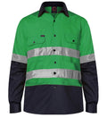 Kemeja Depan Terbuka 2 Warna L/S Pita Reflektif 50MM