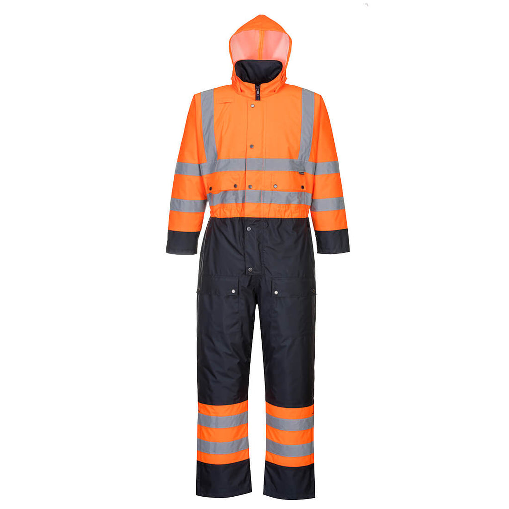 Coverall Musim Dingin Kontras Visibilitas Tinggi