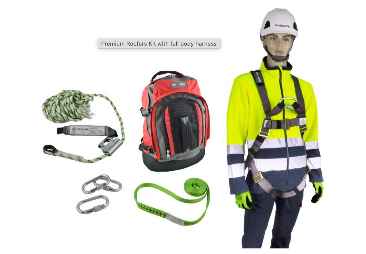 Premium Roofers Kit with full body harness