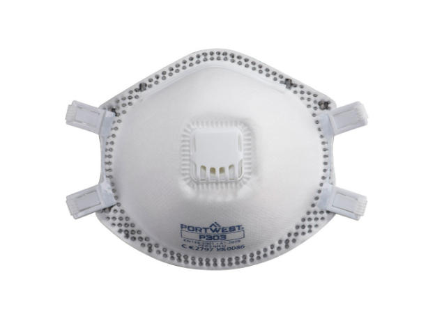 P303 - FFP3 Valved Dolomite Respirator (Pk10) White