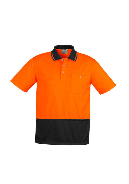 Polo unissex Hi Vis Basic emendado - manga curta