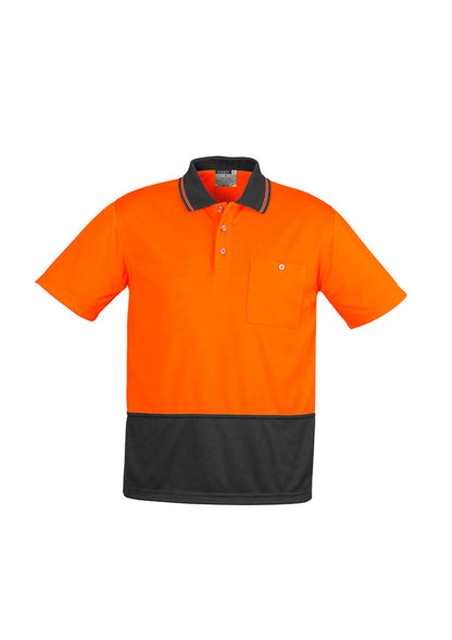 Polo unissex Hi Vis Basic emendado - manga curta