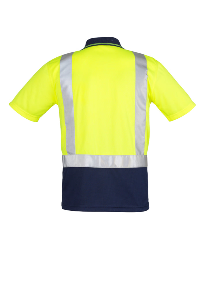 Polo Pria Hi Vis Splicing Lengan Pendek - Bahu Tertutup