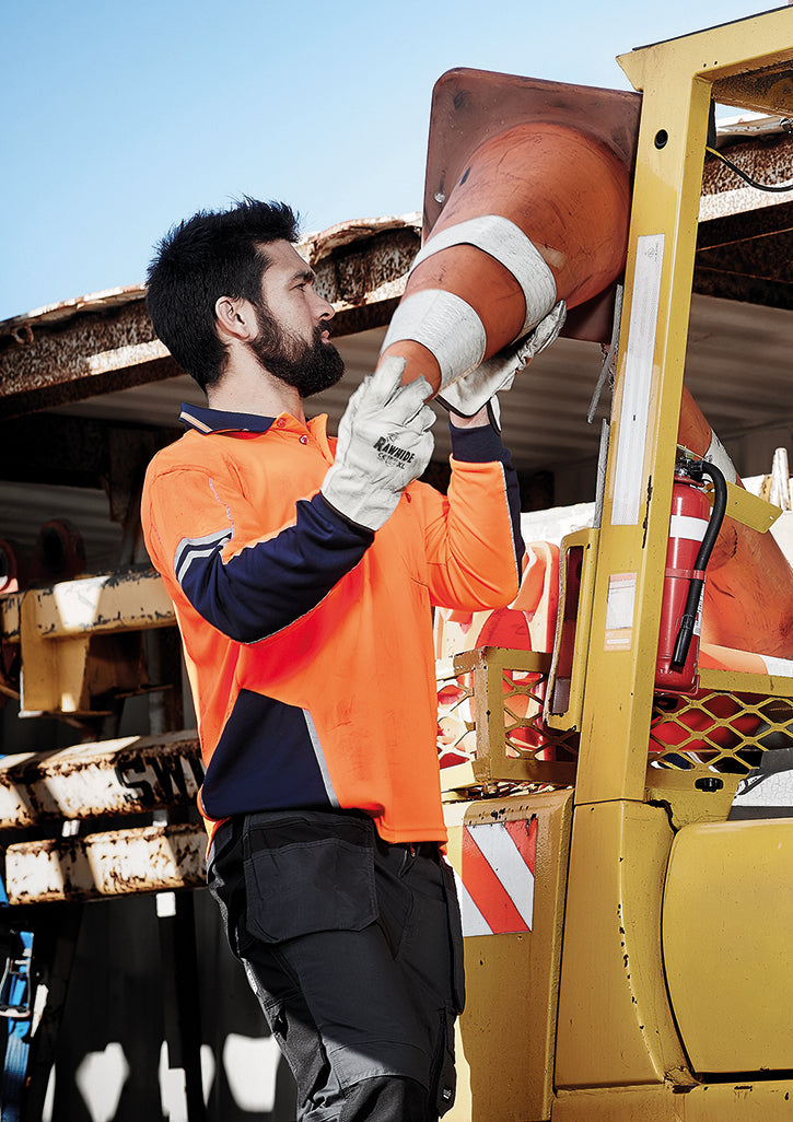 Polo masculino de manga comprida Hi Vis Squad