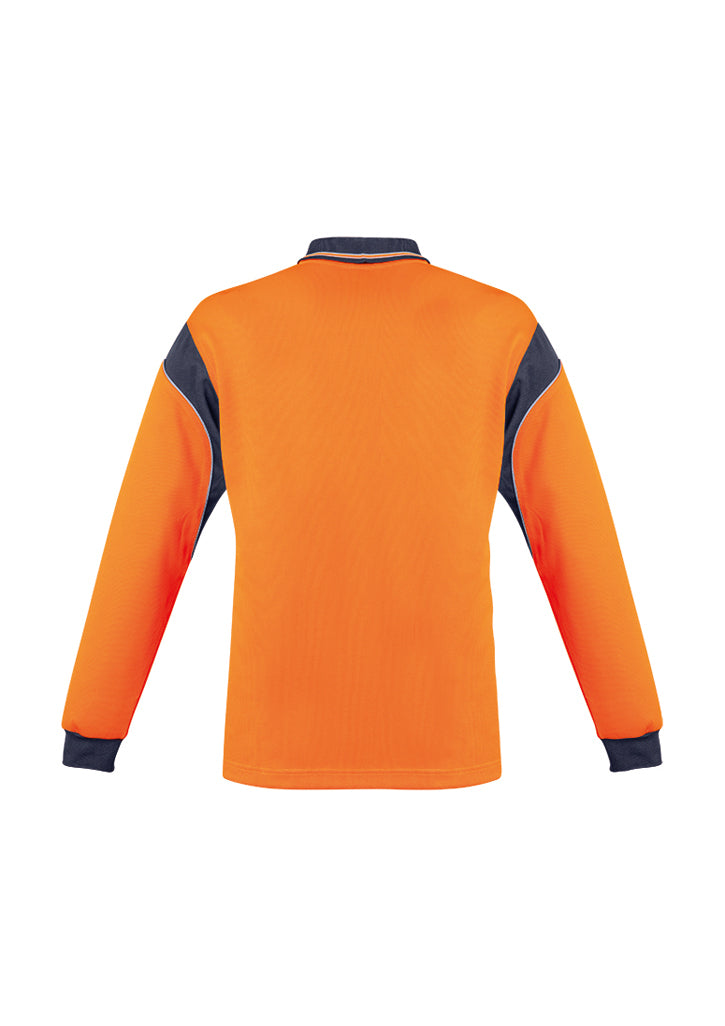 Polo masculino Hi Vis Aztec de manga comprida