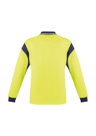 Mens Hi Vis Aztec Long Sleeve Polo