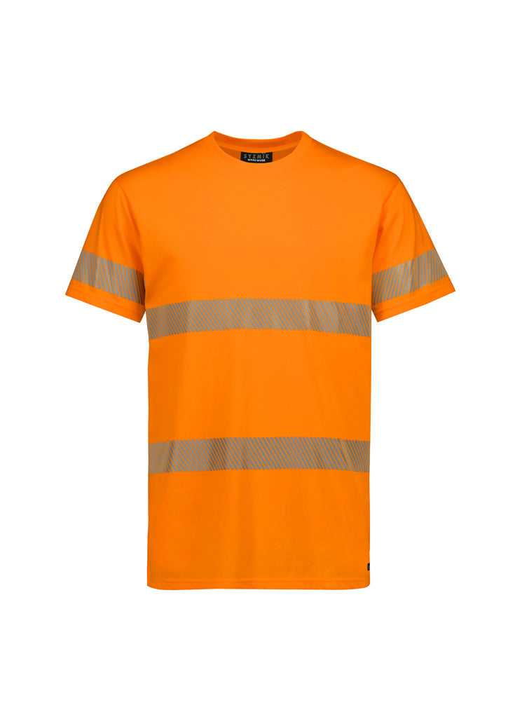 T-shirt de algodão para homem com fita segmentada de alta visibilidade