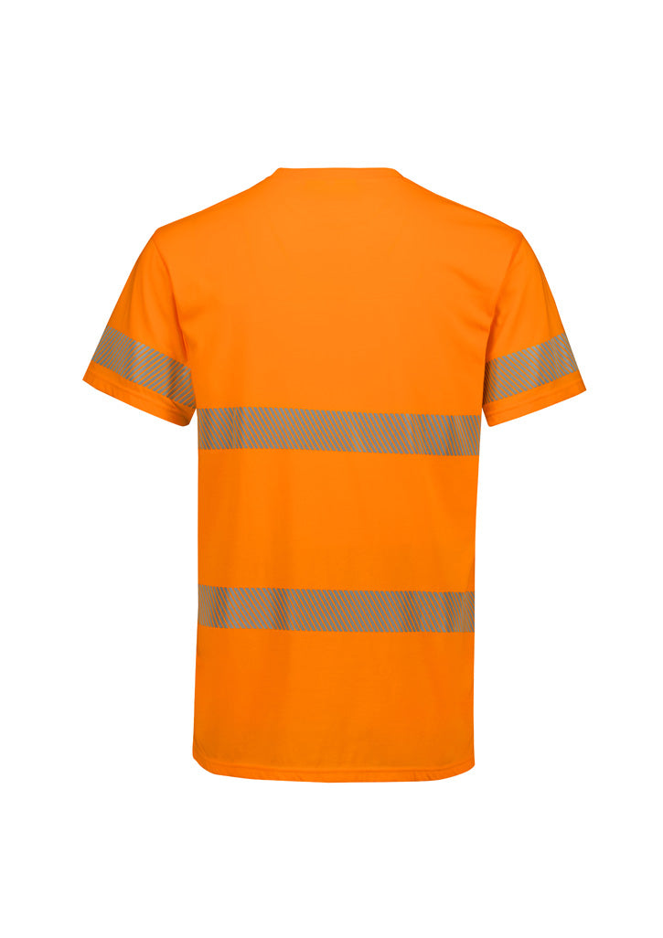 T-shirt de algodão para homem com fita segmentada de alta visibilidade
