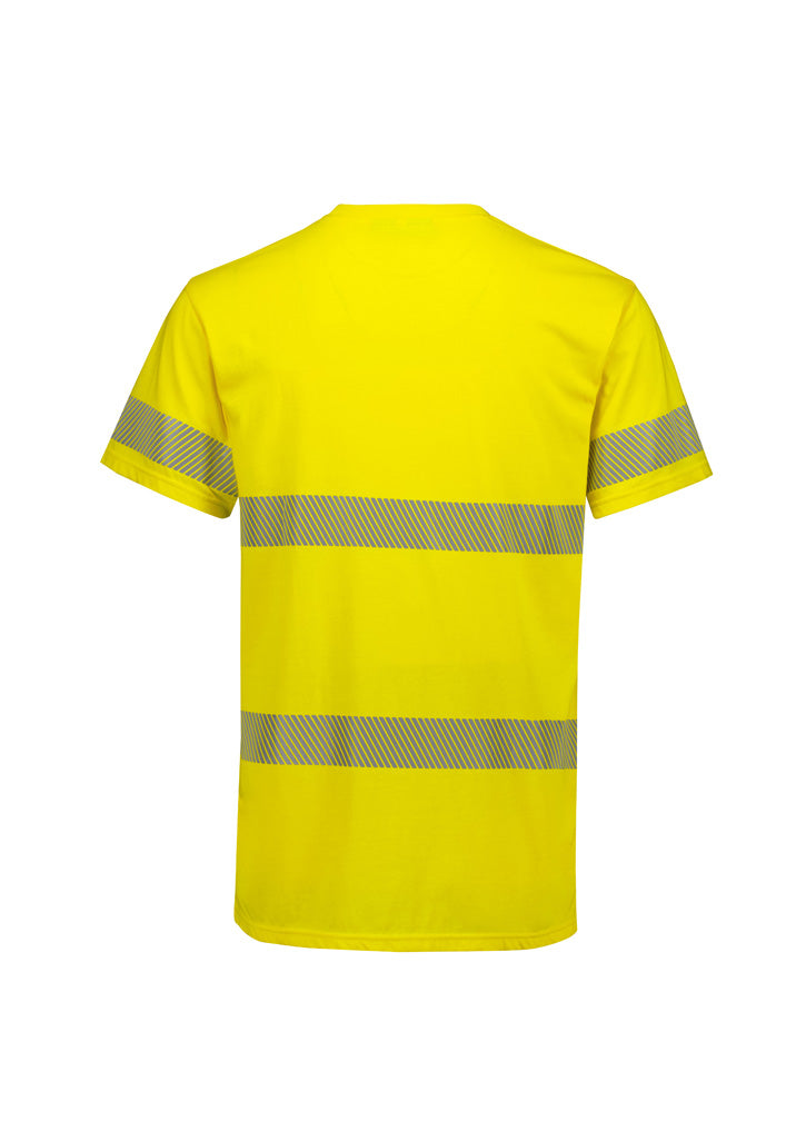T-shirt de algodão para homem com fita segmentada de alta visibilidade