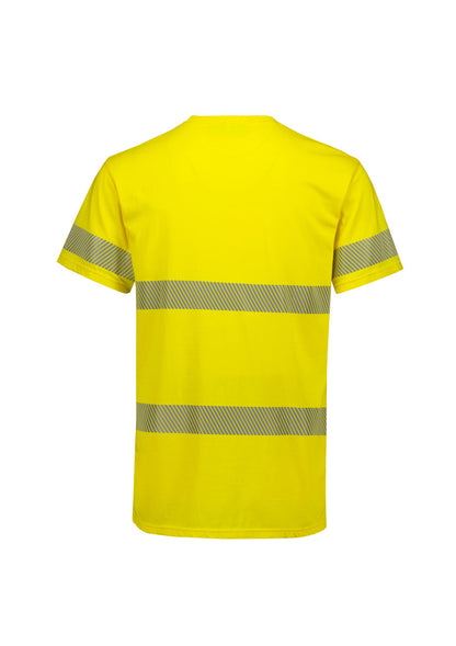 T-shirt de algodão para homem com fita segmentada de alta visibilidade